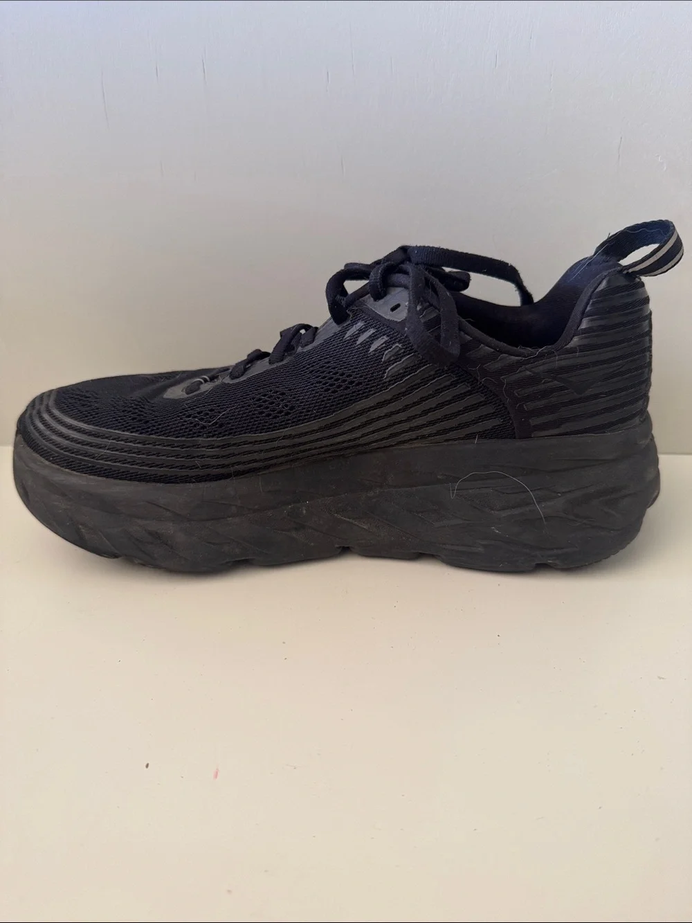 Hoka One One Black Women's Chunky Lace-Up Athletic Sneakers